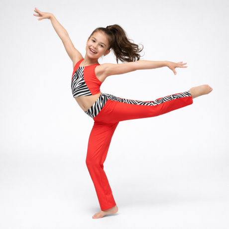 Strój Taneczny JUNGLE RED